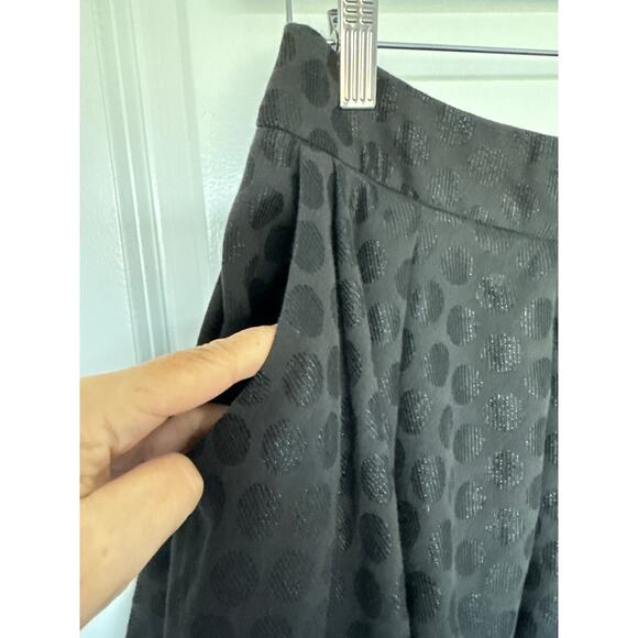 NWT Miss Selfridge Pleated Metallic Tonal Dot Skater Skirt, UK 12/US 8 - Picture 5 of 8